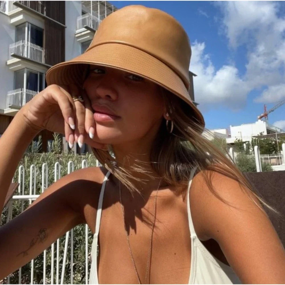 NWT Lack of Color Vegan Leather Bucket Hat - Picture 1 of 4